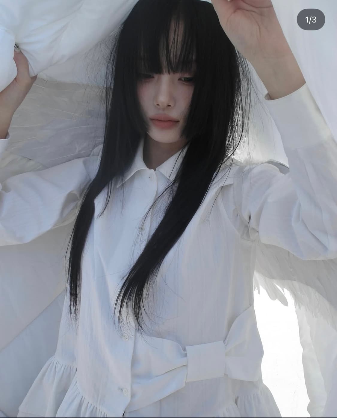 Bow Frill shirt (white) 상품이미지2