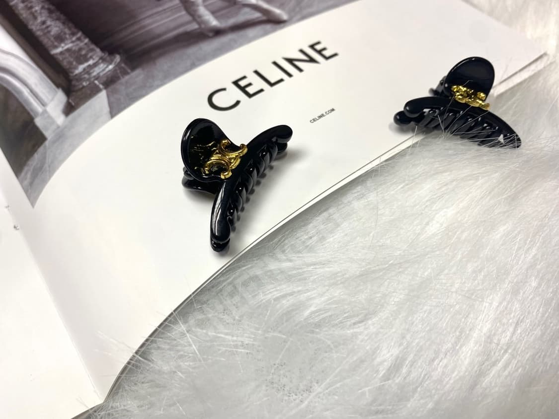 셀린느 미니 헤어 집게핀 세트 블랙 (2개) 상품이미지8