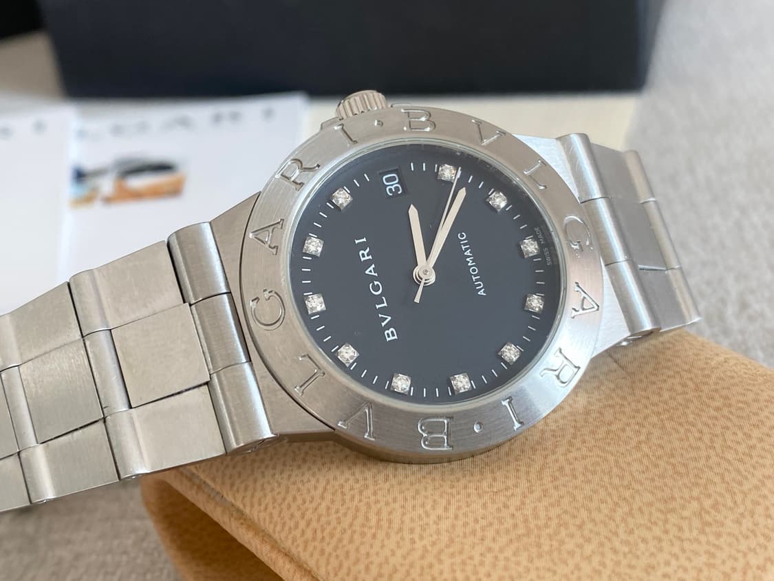 불가리 디아고노 LCV35 다이아 11P 남성용 35mm 미듐  오토메틱 상품이미지5