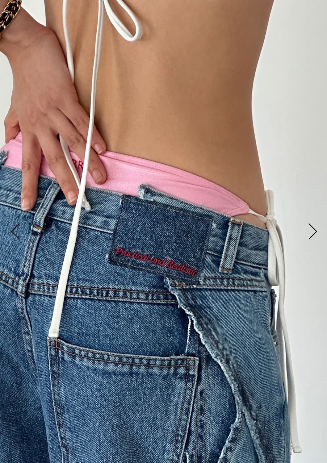 Buttoned wide jean vintage blue 데님팬츠 상품이미지3