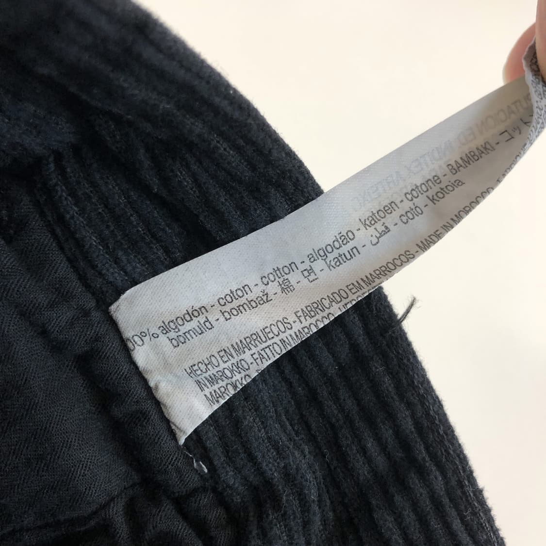 자라 코듀로이 팬츠 34 인치 블랙  상품이미지6