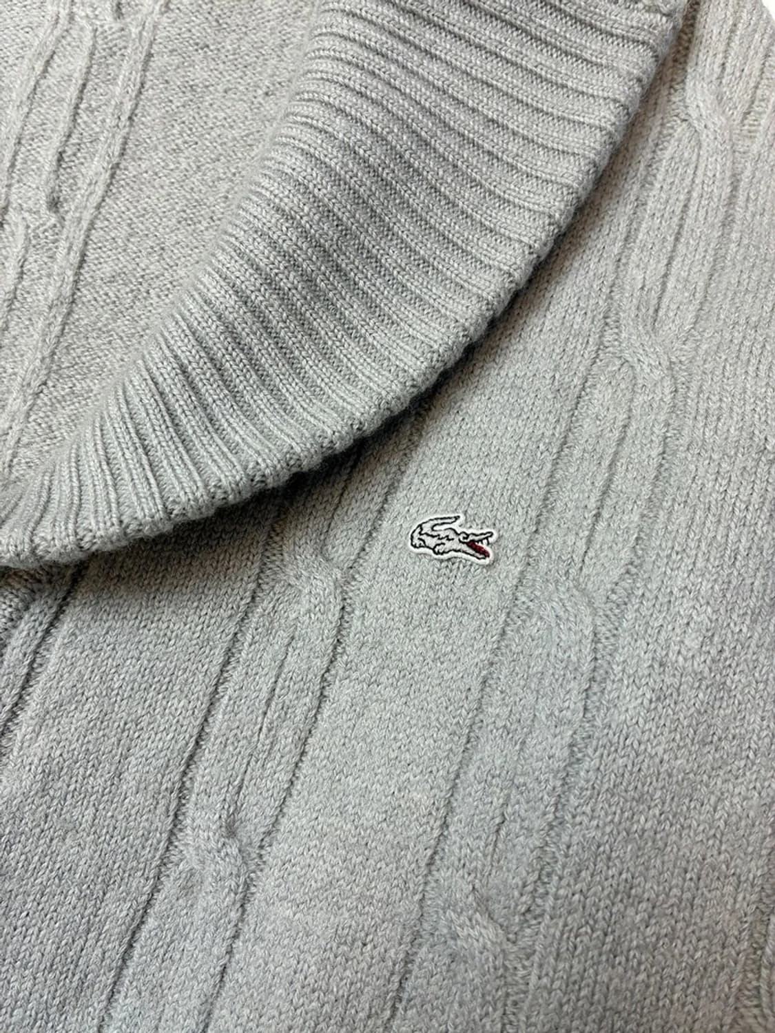 라코스테 그레이 케이블 니트 숄 카라 가디건 PN5336 상품이미지3