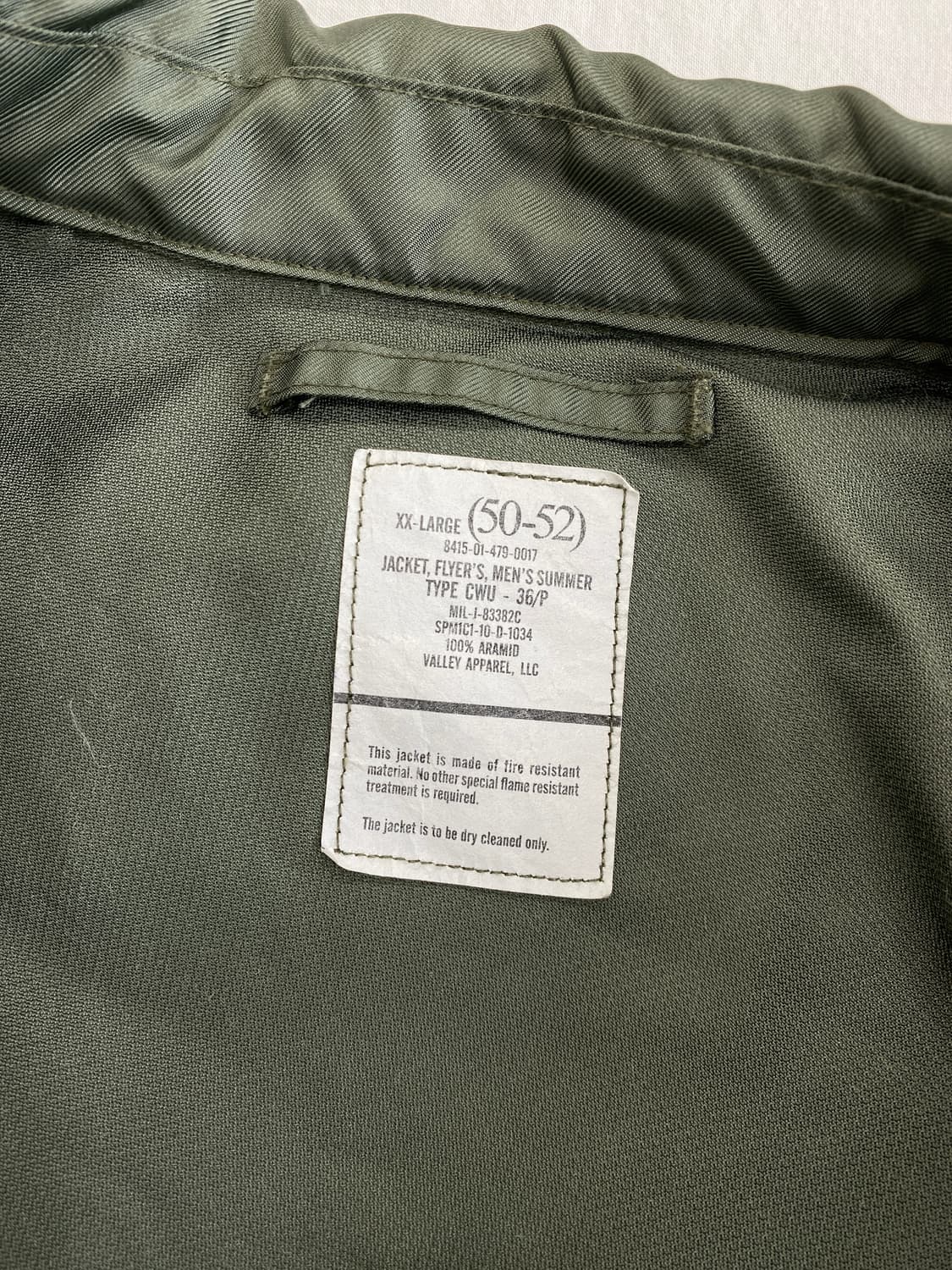 USAF CWU-36P 플라이트 자켓 상품이미지9