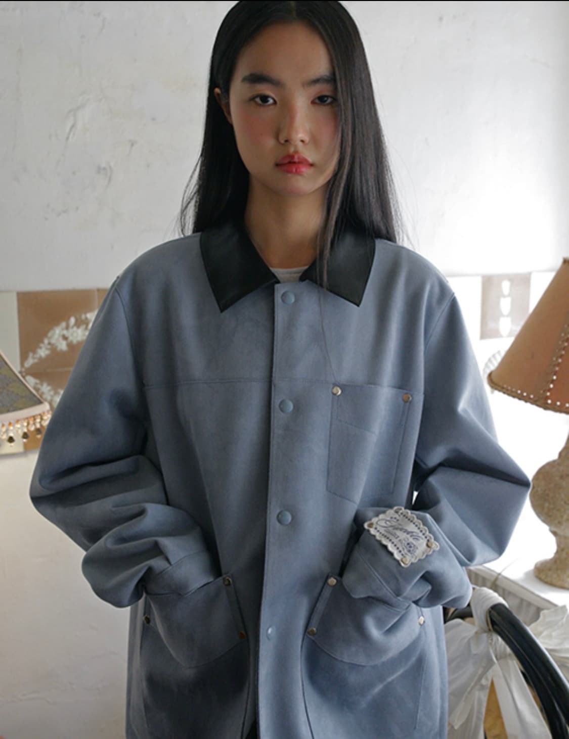 [새상품] 프레클 스터드 스웨이드 자켓 상품이미지1