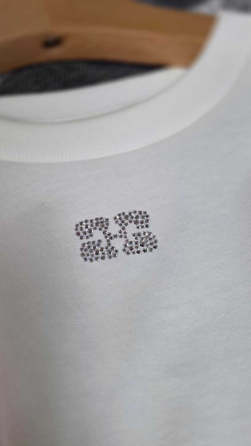 GANNI 가니 큐빅 백포인트 화이트 반팔 55-66 상품이미지5