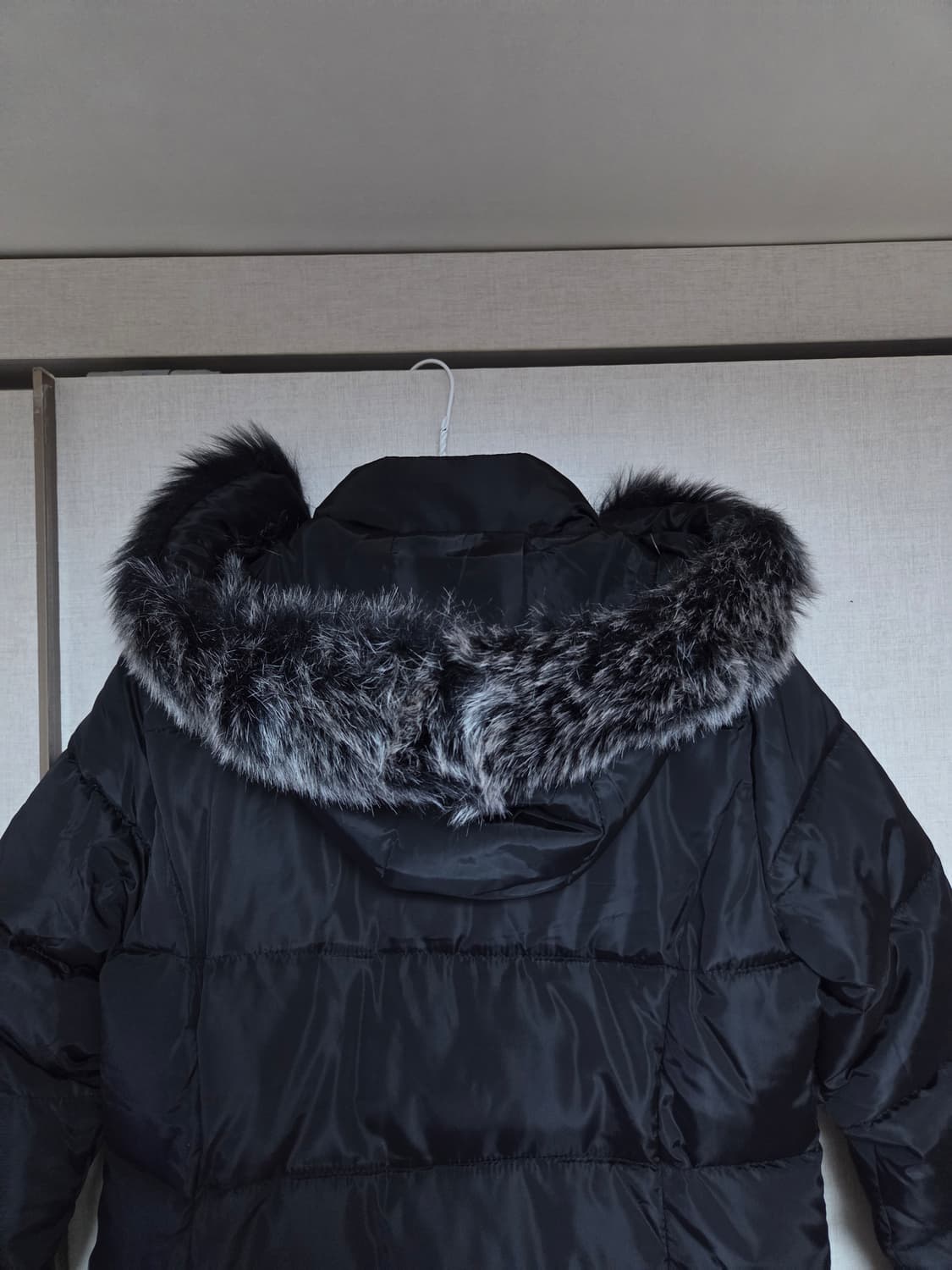 새상품]QUWEN 블랙 롱패딩 95 상품이미지6