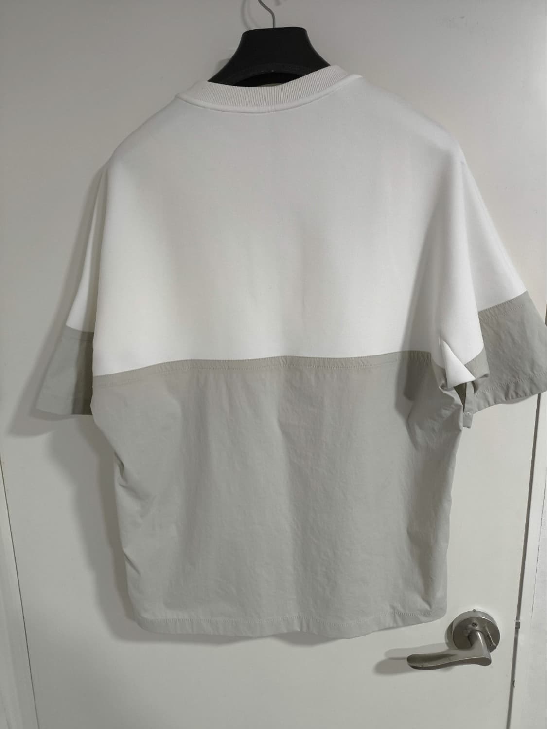 100 한섬 시스템 컬러블록 반집업 반팔티셔츠 상품이미지4