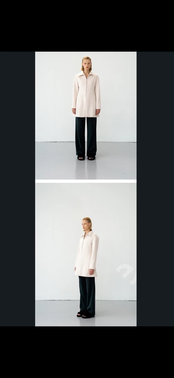 kume 쿠메 울자켓 A라인 울 코트 S 비닐채 새상품 정가 42만원 상품이미지1