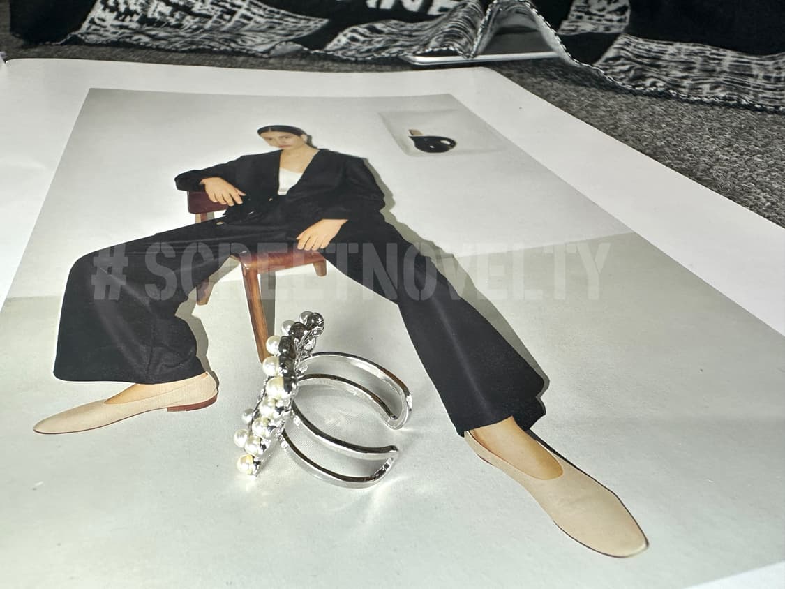 샤넬 스퀘어 진주 큐빅반지 상품이미지5