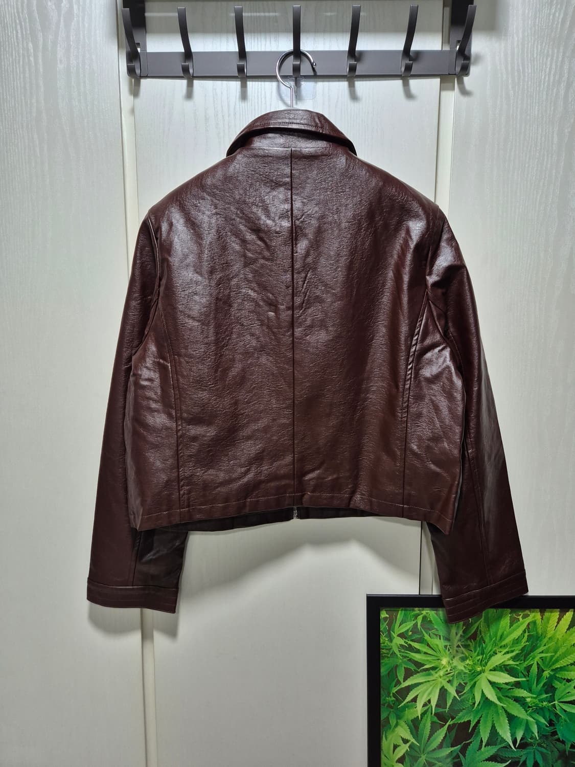 (타임세일)(새상품)SIYAZU 시야쥬 브라운 레더 자켓 상품이미지10