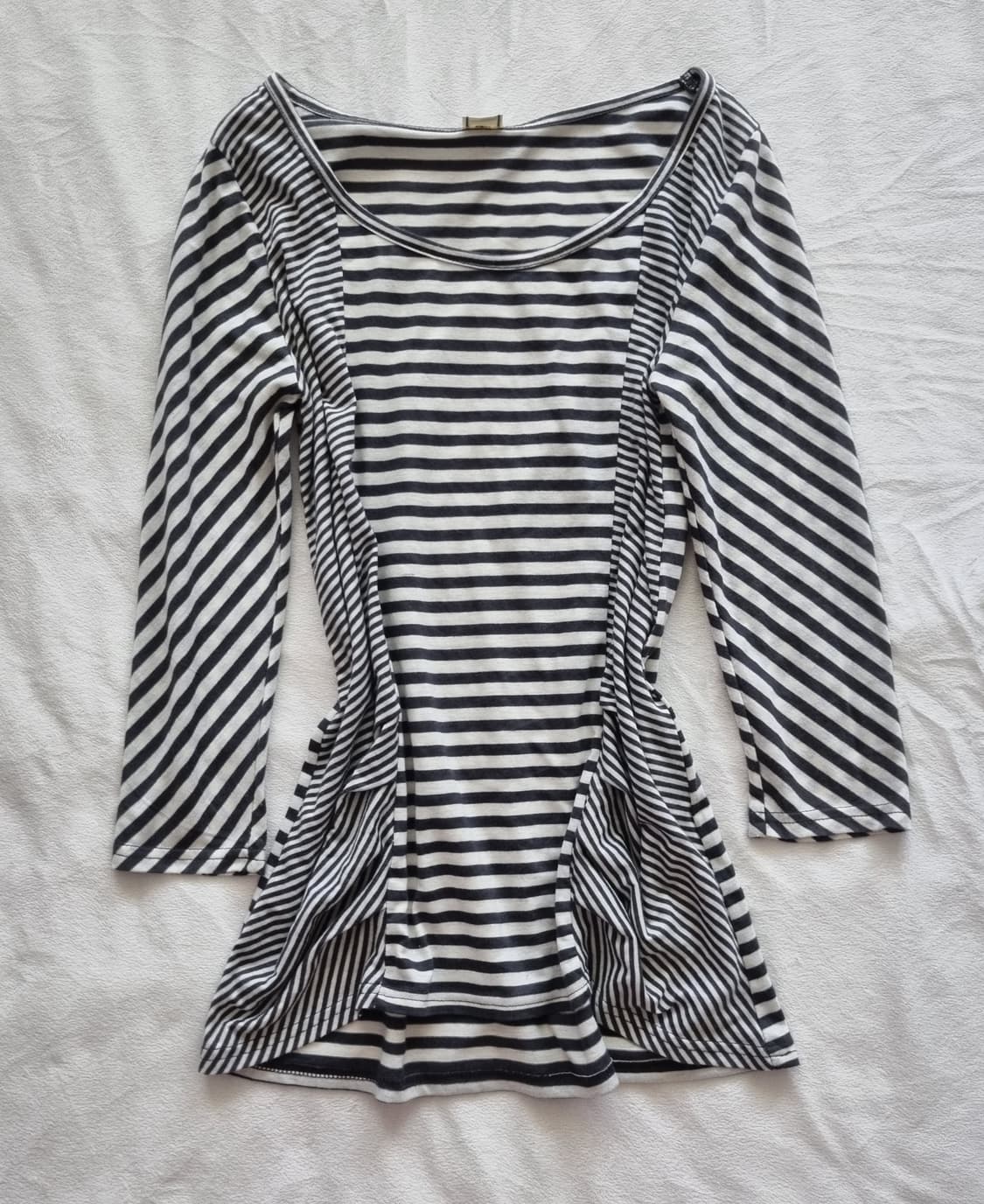 빈티지 모리걸 하구미 스트라이프 티셔츠 상품이미지1