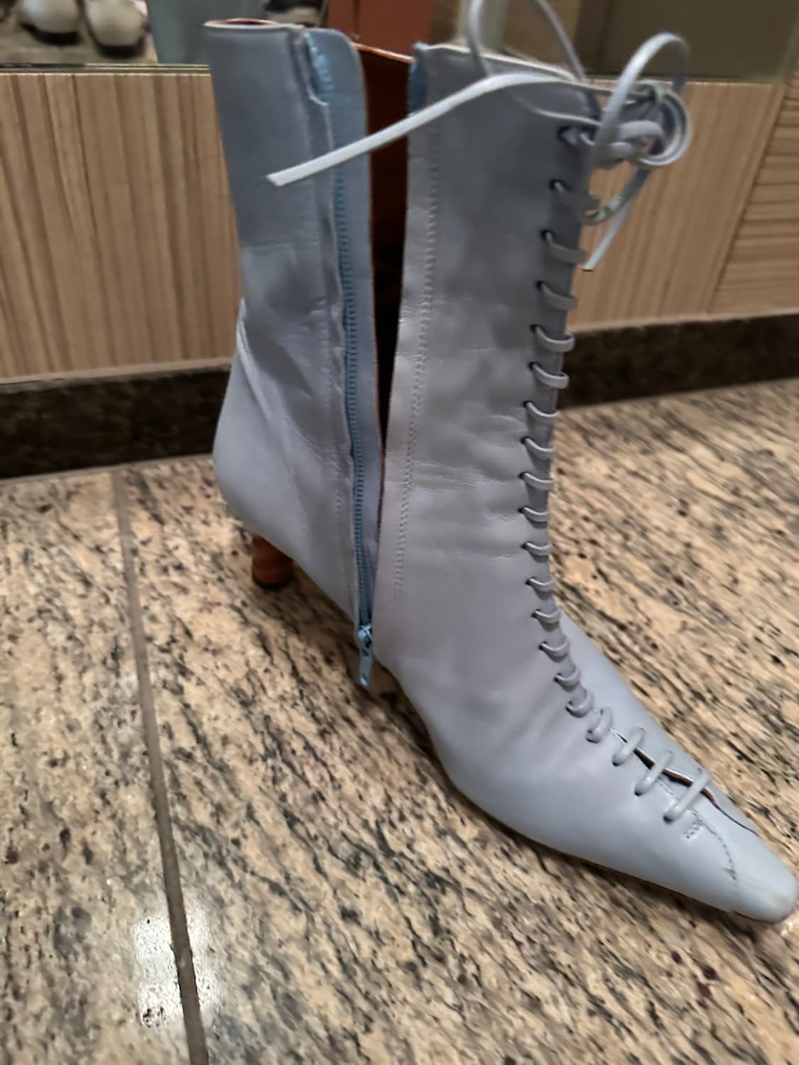 레지나표 시몬 앵클부츠 39 스카이블루 상품이미지5