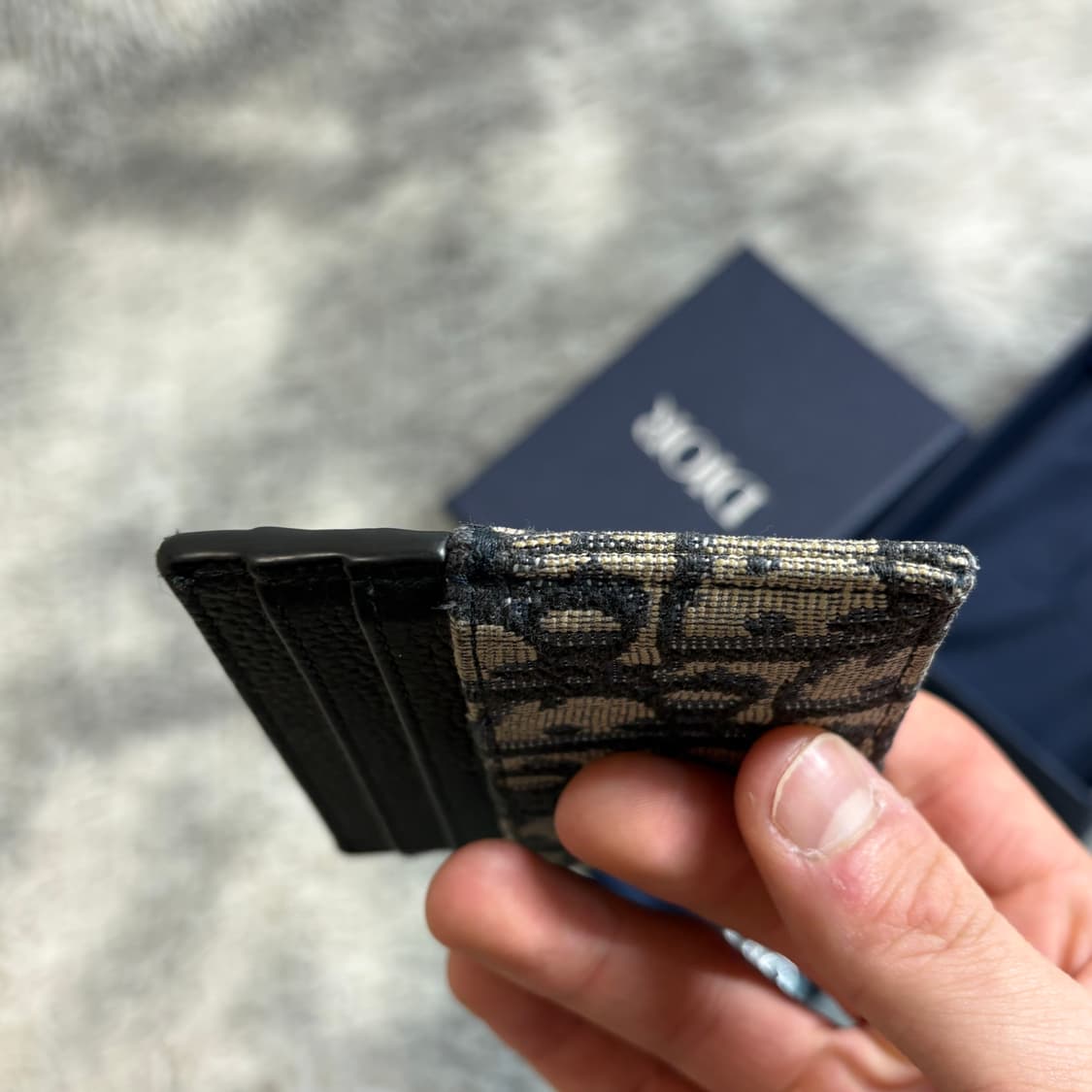 디올 오블리크 카드지갑 베이지 상품이미지4