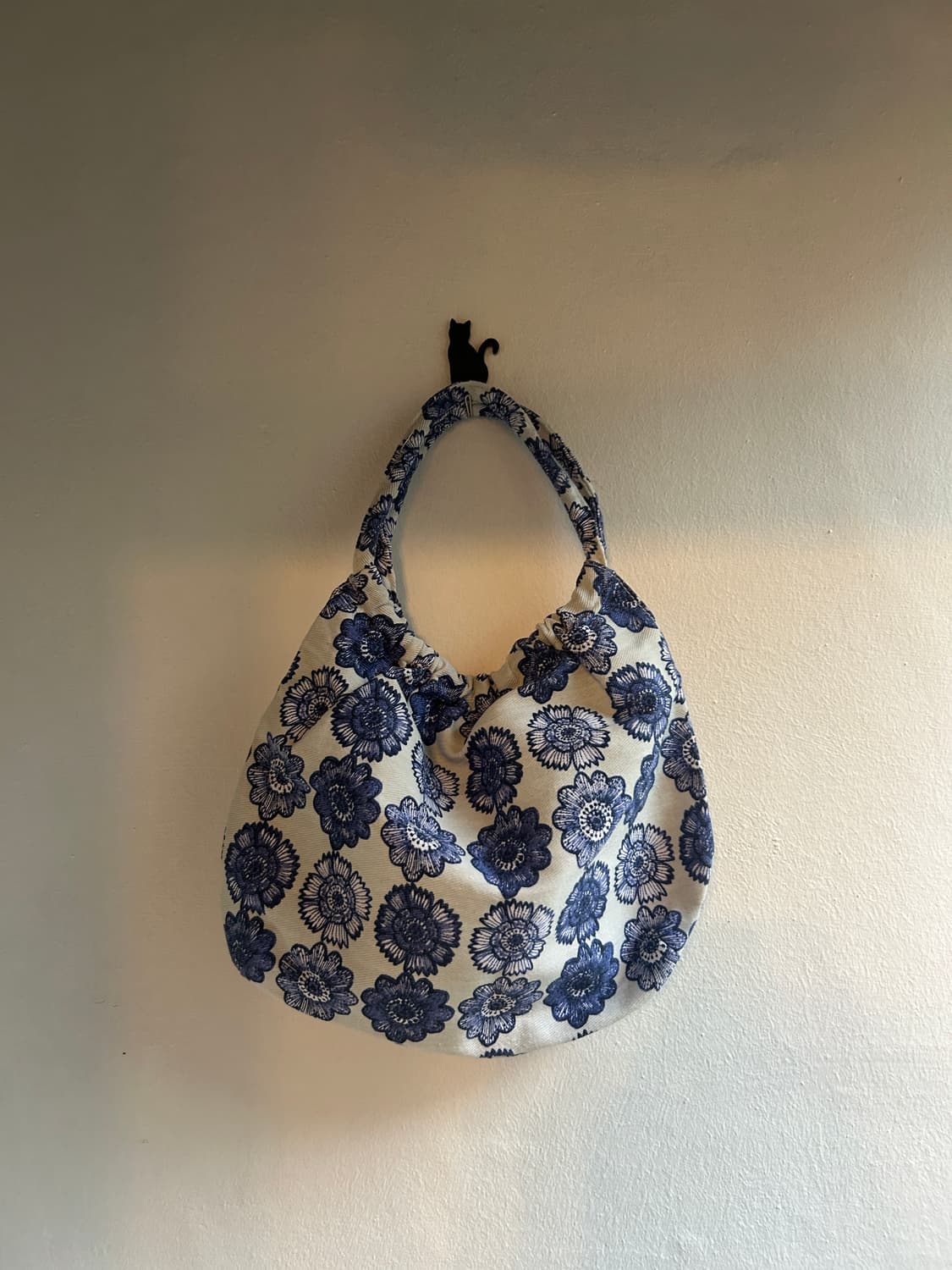 파란꽃 핸드백  상품이미지1