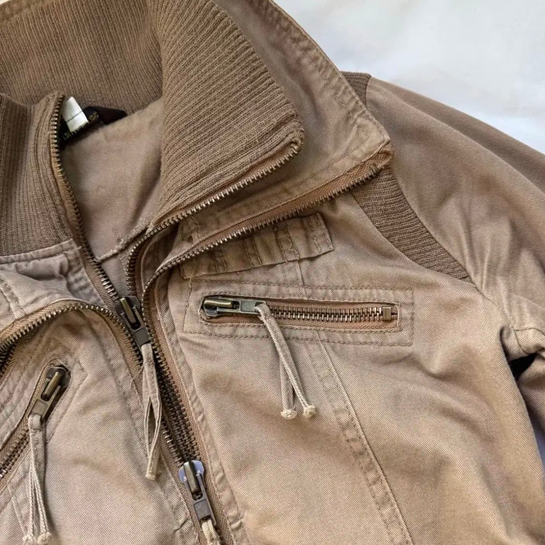 00‘s 아카이브 하이넥 투카라 포켓디테일 집업 자켓 갸루 락시크 y2k 상품이미지2