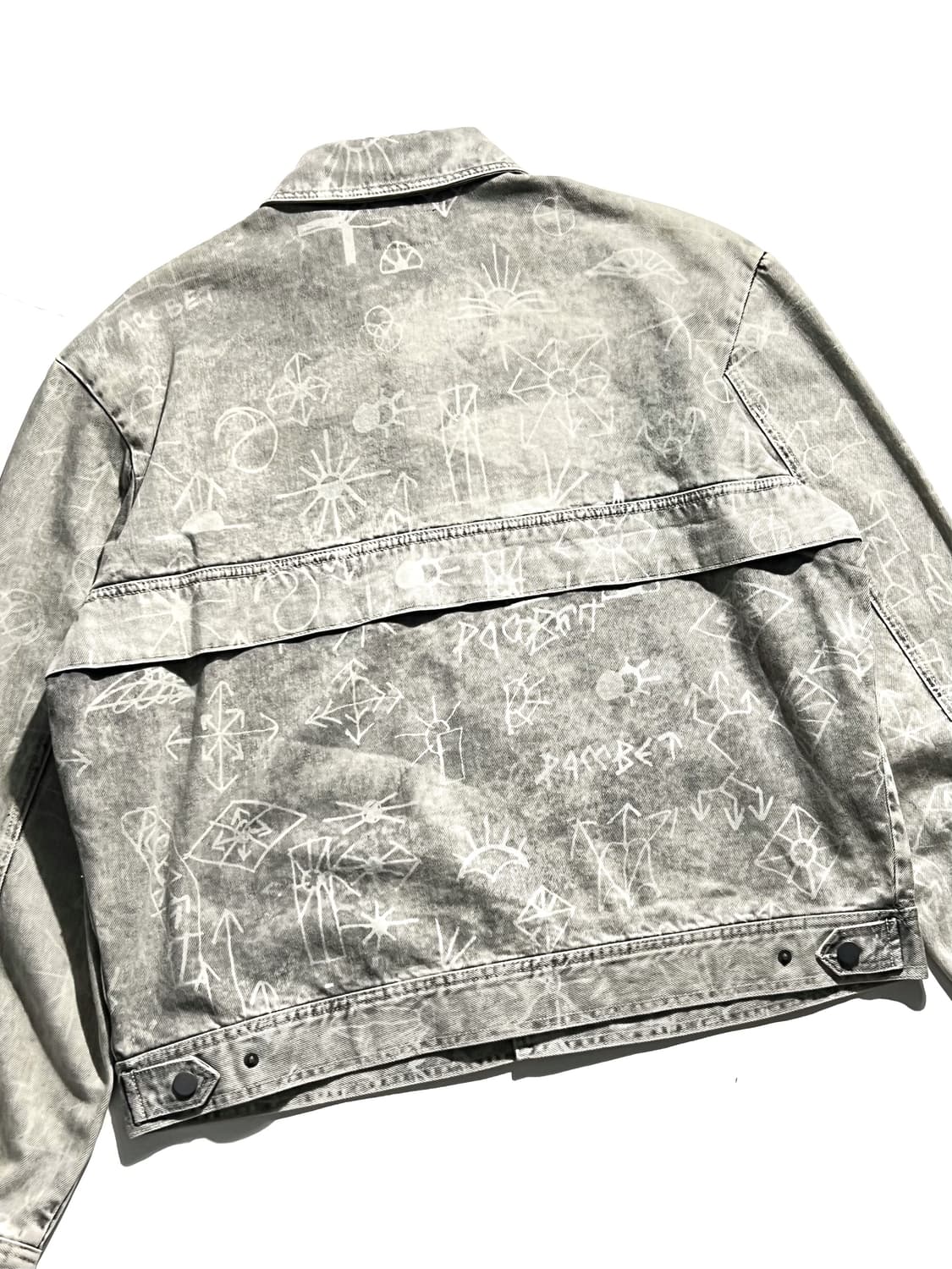 Paccbet Hand Drawing Denim Jacket 상품이미지7