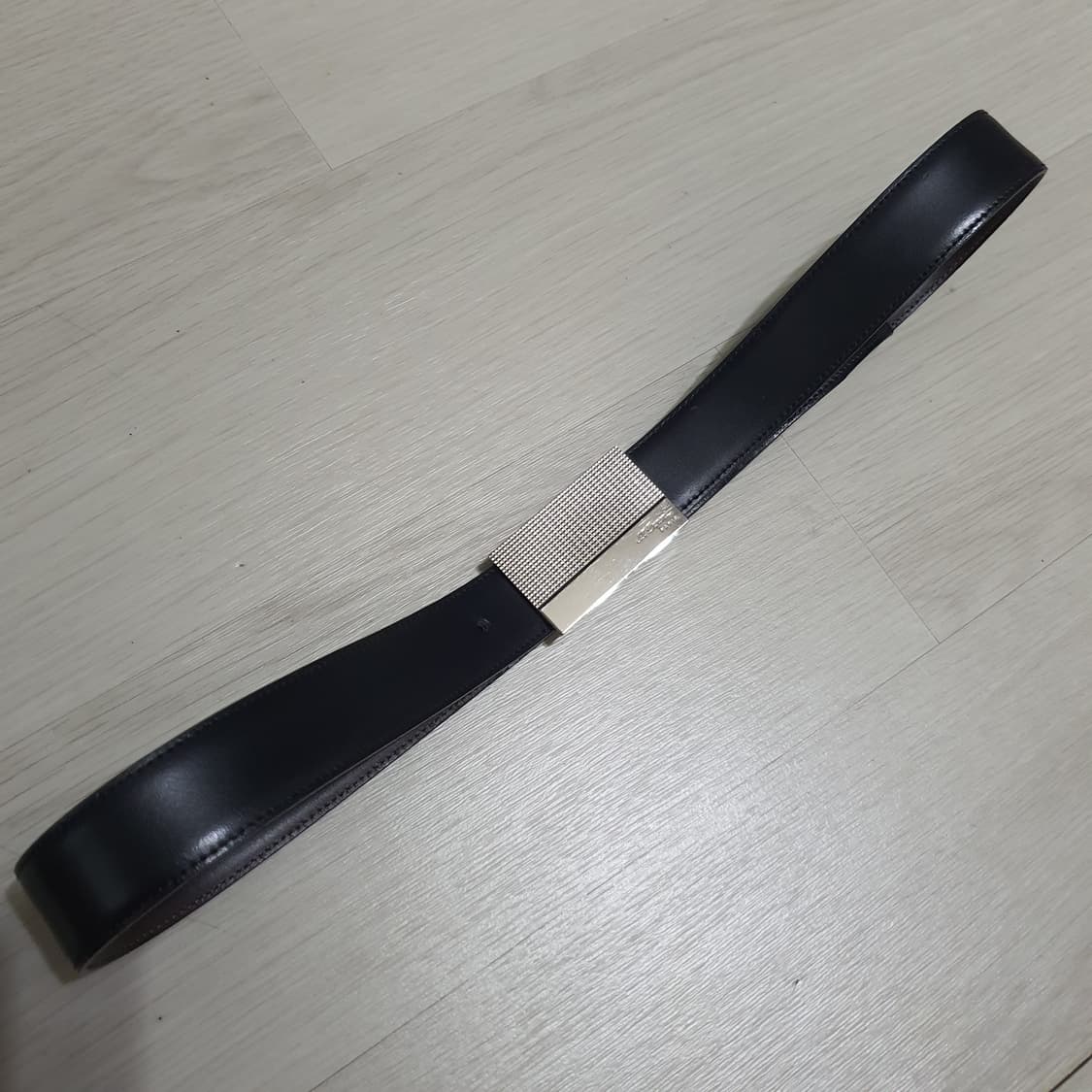 정품 듀퐁 다이아몬드 퀄팅 은장 남성 정장 벨트 상품이미지2