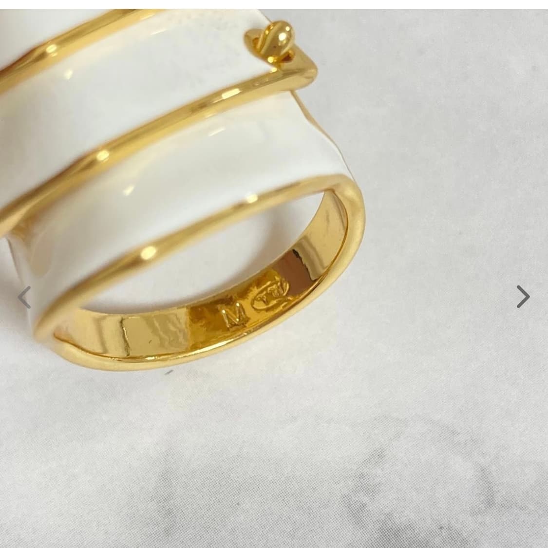 비비안웨스트우드 아카이브 골드 화이트 아르테미스 너클링(새상품) 상품이미지5