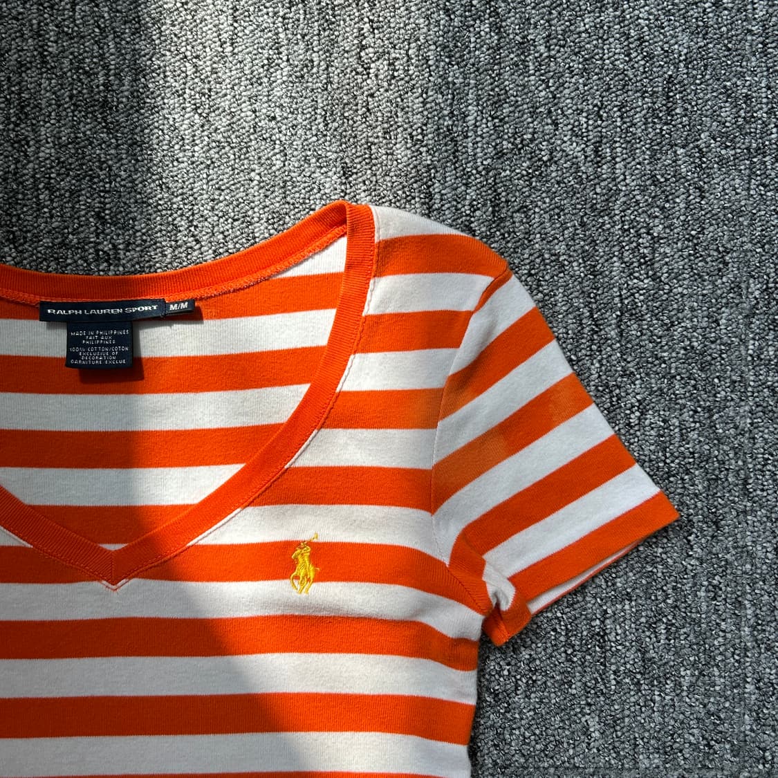 랄프로렌 골프 오렌지 스트라이프 반팔 상품이미지2