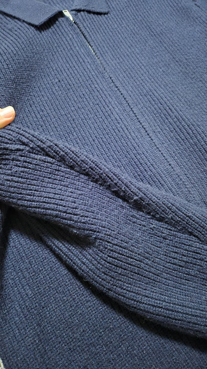 수아레 하찌 카라 집업 니트 M 네이비 상품이미지7