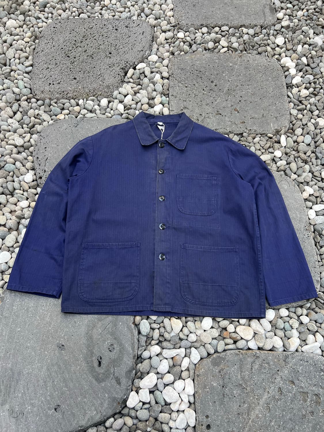 VINTAGE WASHING OLD HBT 헤링본트윌코튼 프렌치워크자켓 상품이미지1