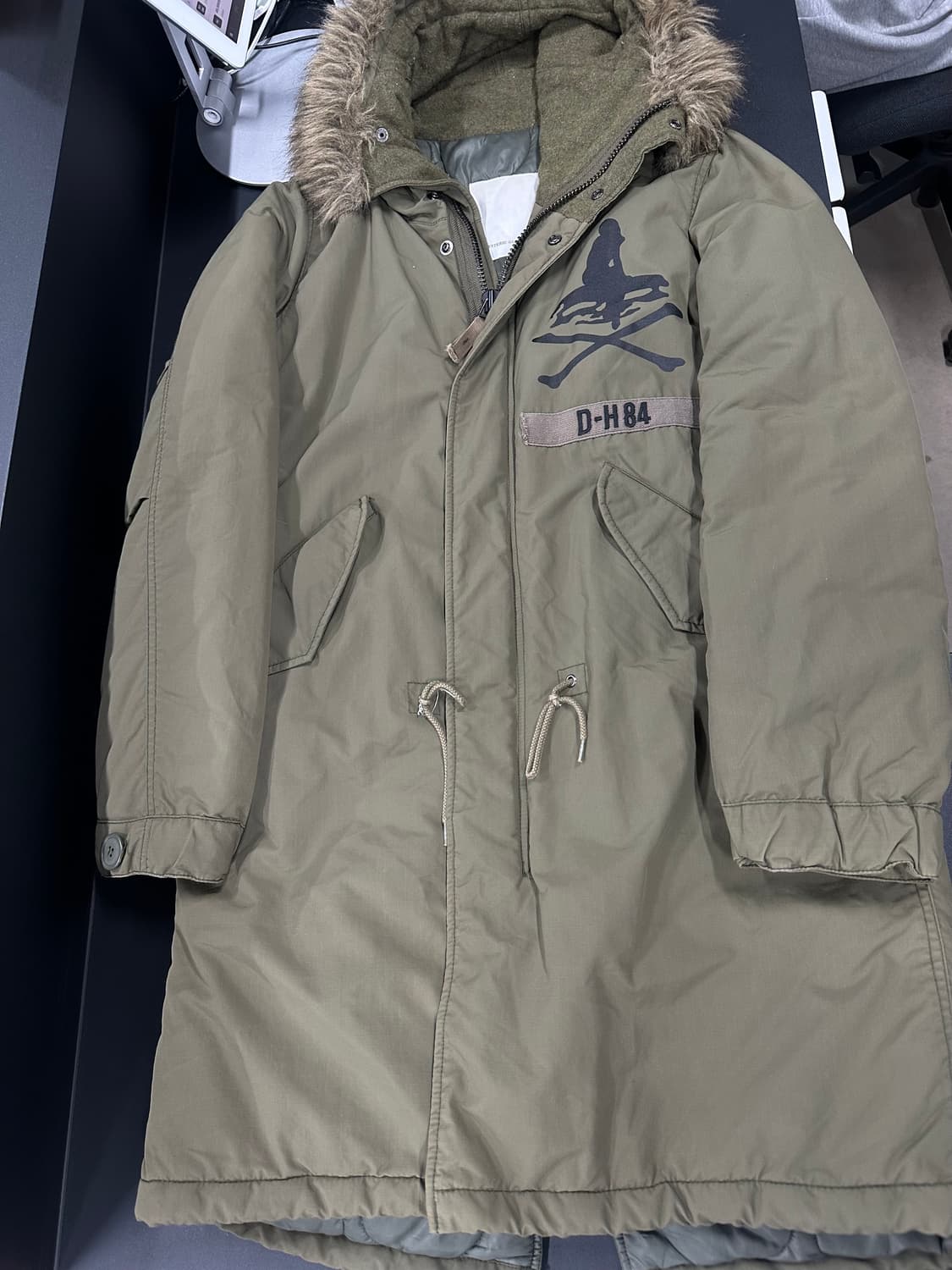 히스테릭 글래머 D-H84 누빔 퍼 롱자켓 상품이미지4