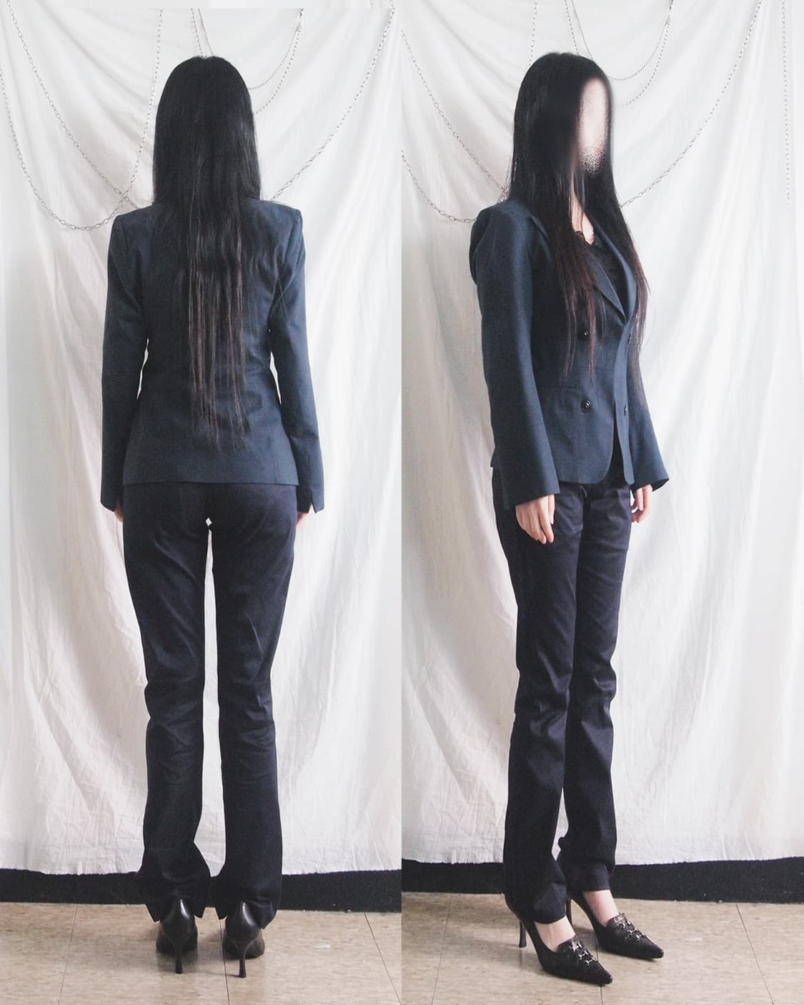 질샌더 히든 후크 슬림핏 크롭컷 블레이져 상품이미지2