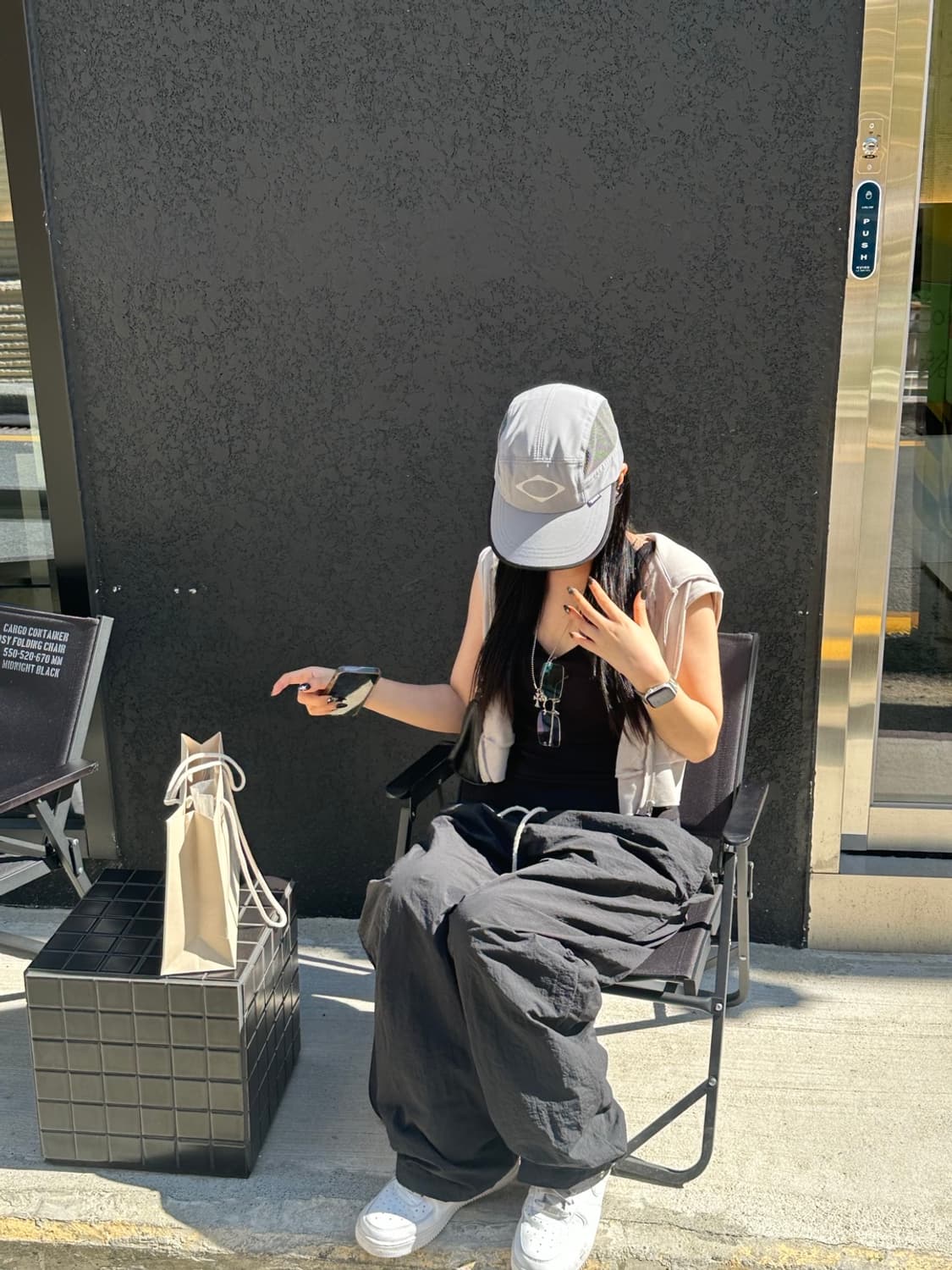 미스치프 롬버스 러닝캡 카키그레이 상품이미지4