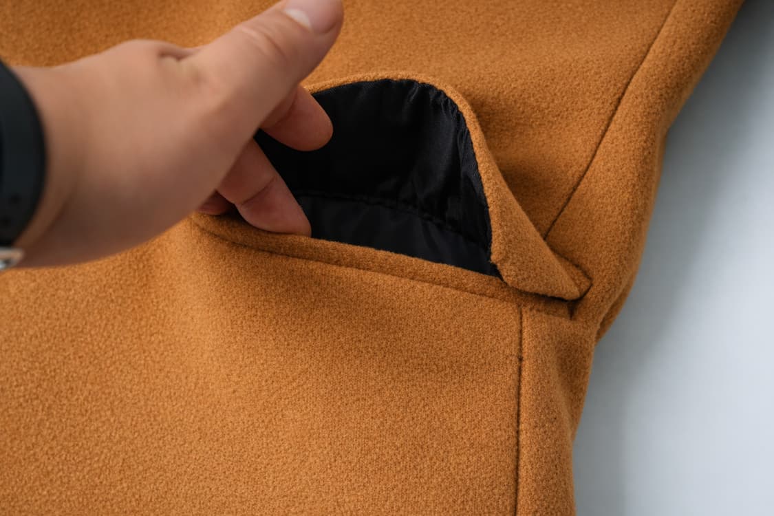 남자 세미오버핏 울 싱글 버튼  롱 코트 (카멜) 105(XL) 상품이미지9