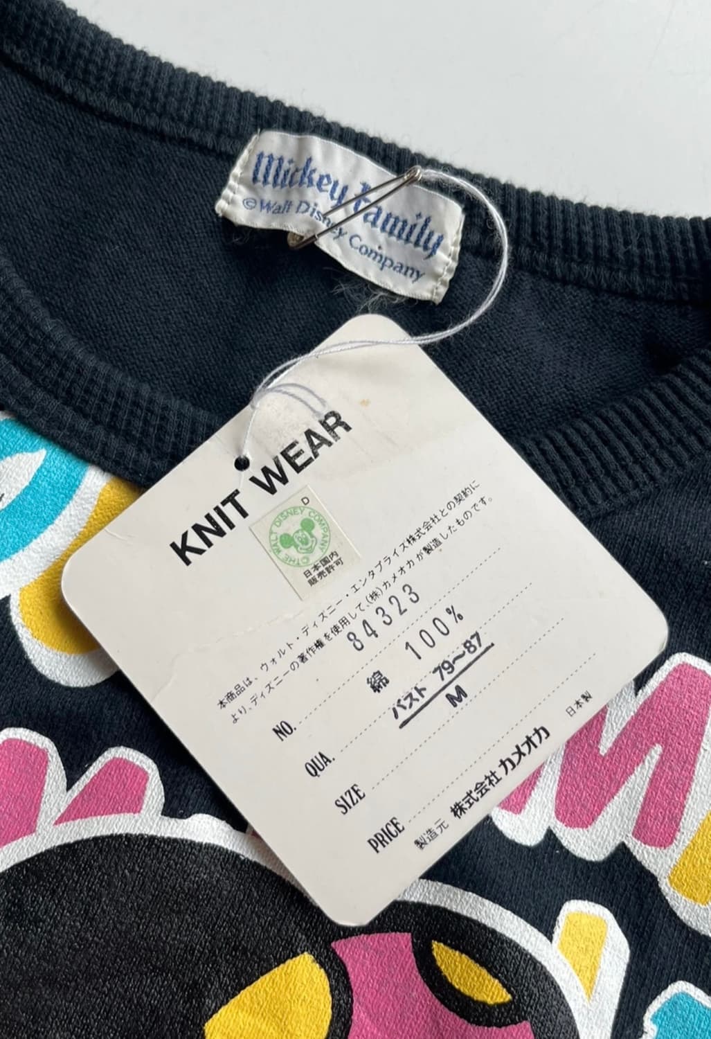 빈티지 디즈니 미니마우스 라운드 셔츠 (새제품) 상품이미지5