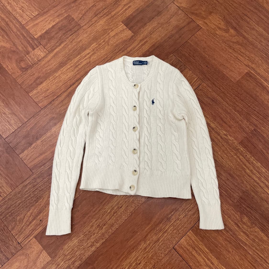폴로 캐시미어혼방 케이블 가디건  상품이미지2