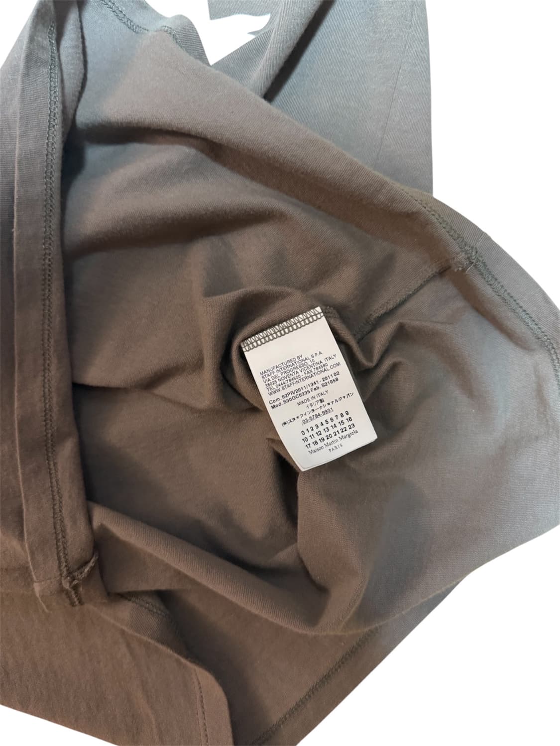 마틴 마르지엘라 아카이브 쉴드 티셔츠 브라운 상품이미지3