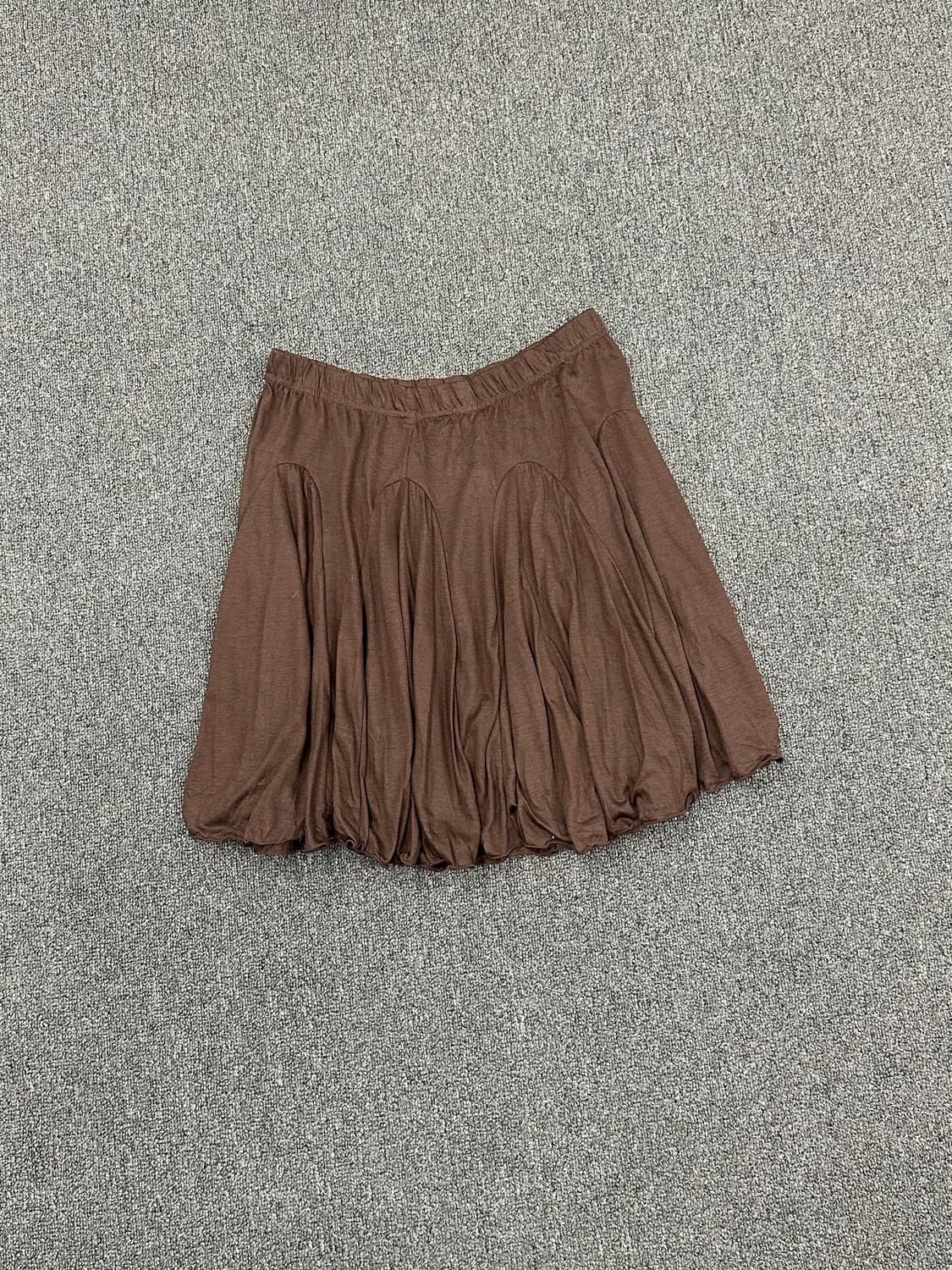 L)Japanese vintage 브라운 플리츠 미니스커트 상품이미지1