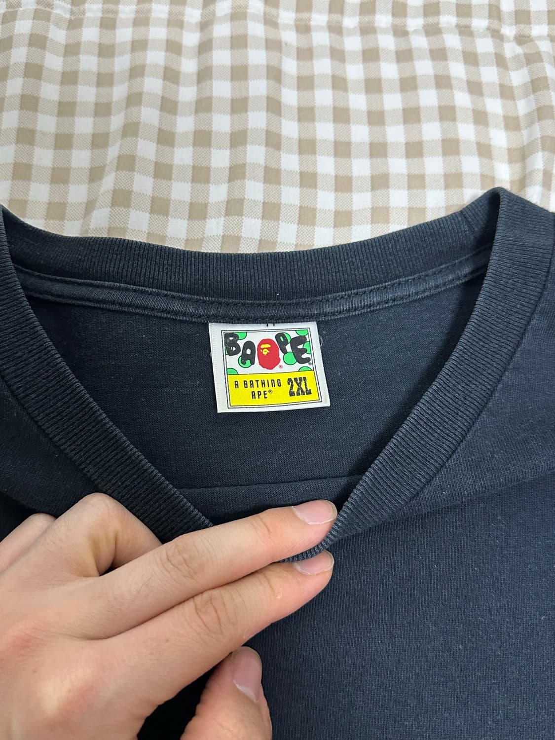 2XL 베이프 롱슬리브 블랙 상품이미지3