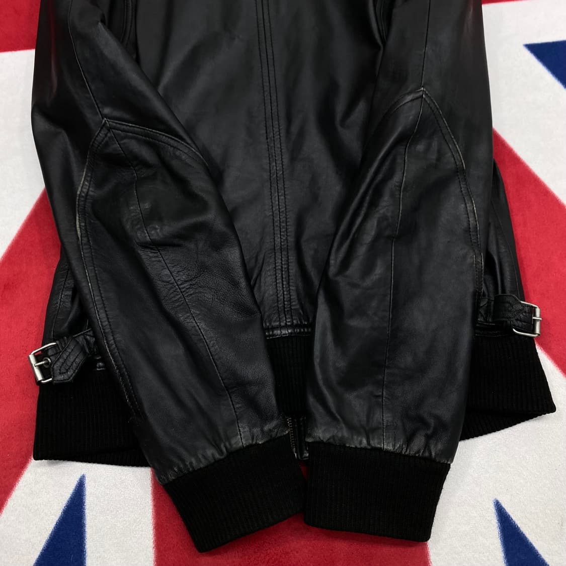 자라 리얼레더자켓 L 상품이미지3