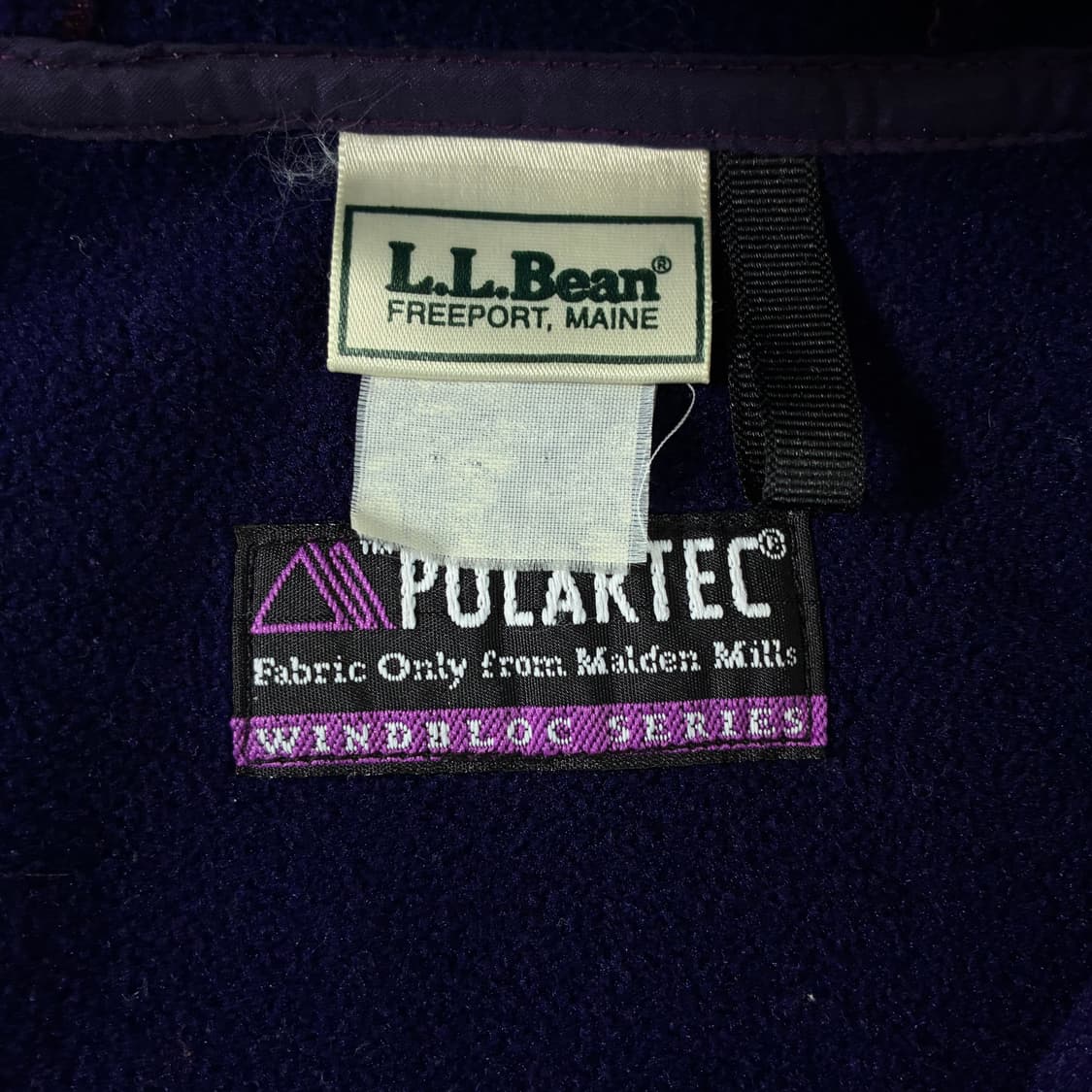 L.L Bean  엘엘빈 90,s 폴라텍 버건디 반집업 후드 플리스 상품이미지6