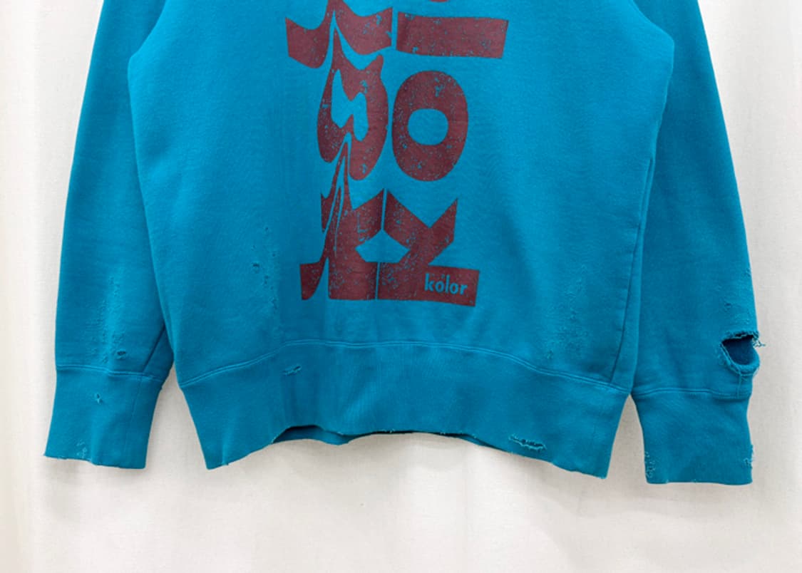 kolor 컬러 22FW 데미지 스웻셔츠 상품이미지4