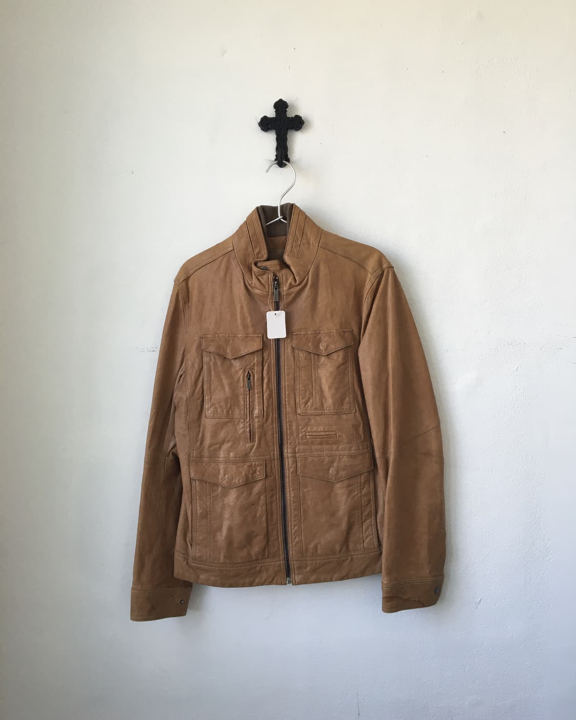 Lamb leather high neck multi pocket jack 상품이미지1