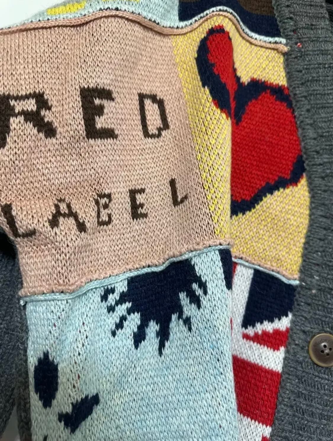 비비안웨스트우드 레드라벨 일본판 패치워크 울가디건 남여공용 상품이미지3