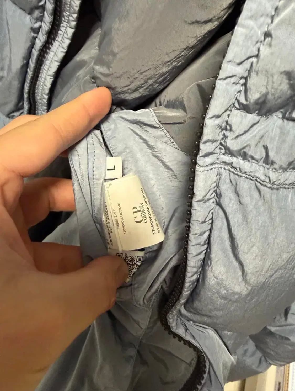 L CP컴퍼니 24FW 크롬R 패딩 토탈 스톤 블루 상품이미지4