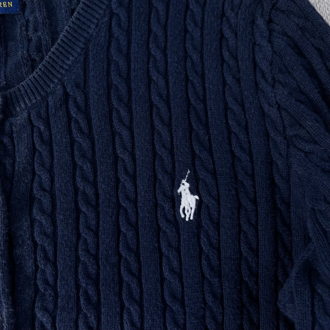 W 90 폴로랄프로렌 꽈배기 가디건 상품이미지3