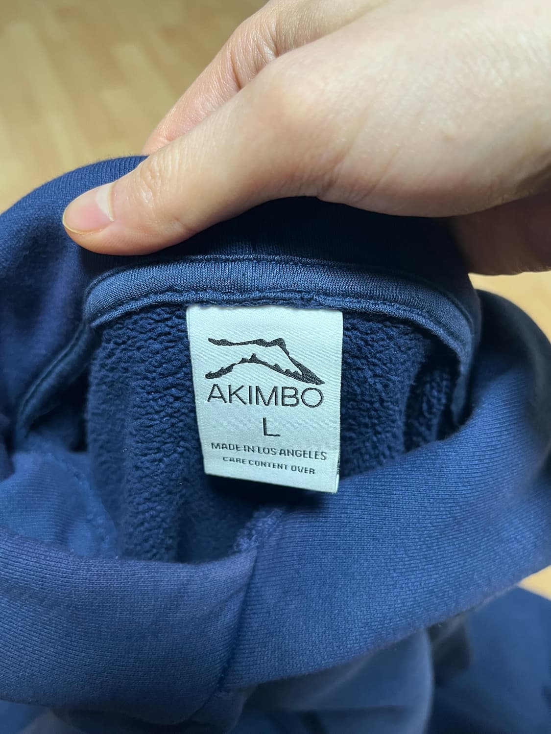 아킴보클럽 후드티 네이비 L 상품이미지6