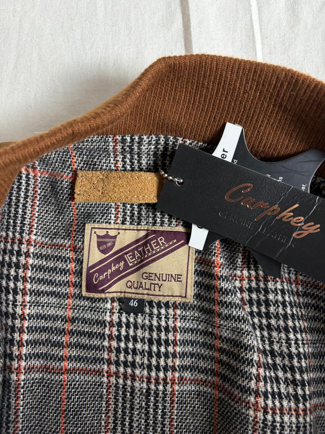 Carphey 스웨이드 레더 자켓 XL 상품이미지4