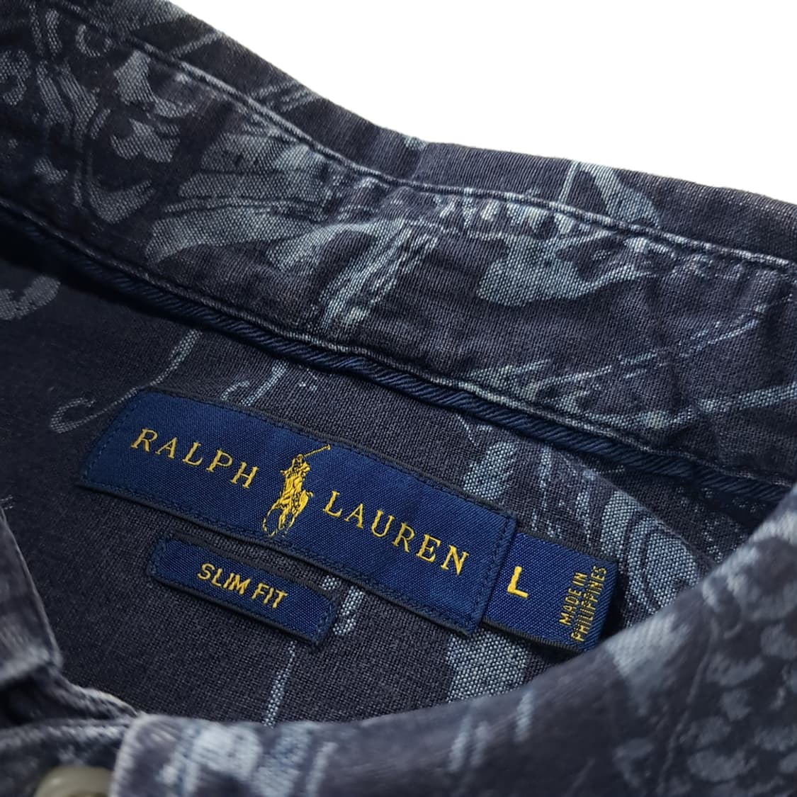 CK396 L 폴로 잉어 그래픽 슬림핏 반팔 셔츠 남방 상품이미지3