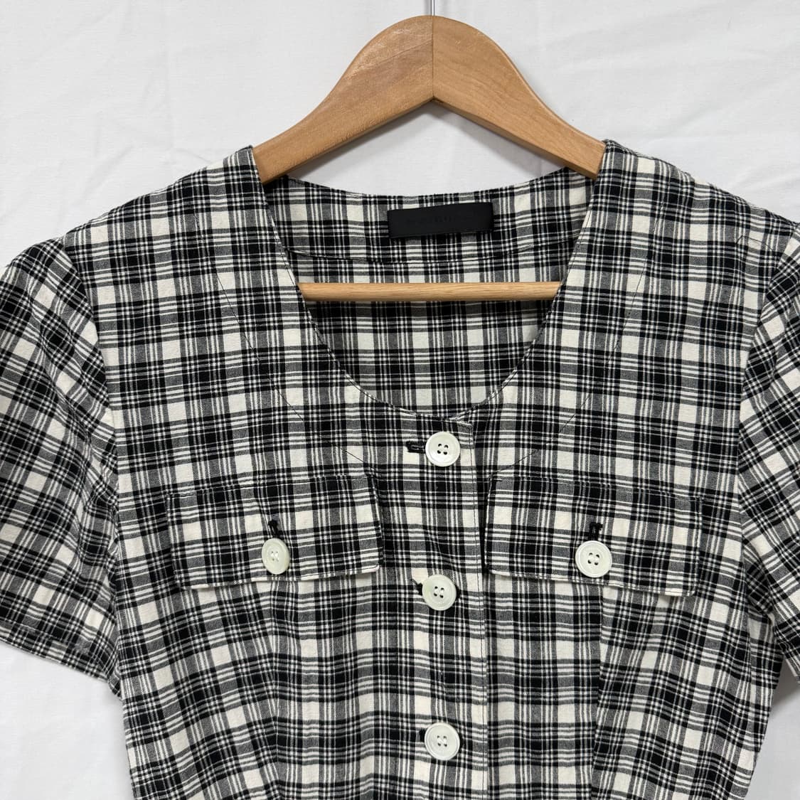 오르(ORR) 체크 플레어 롱원피스 상품이미지3