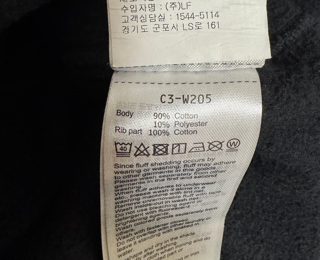 [XL] 챔피온 리버스위브 115 블루택 기모밴딩 조거 블랙 상품이미지5