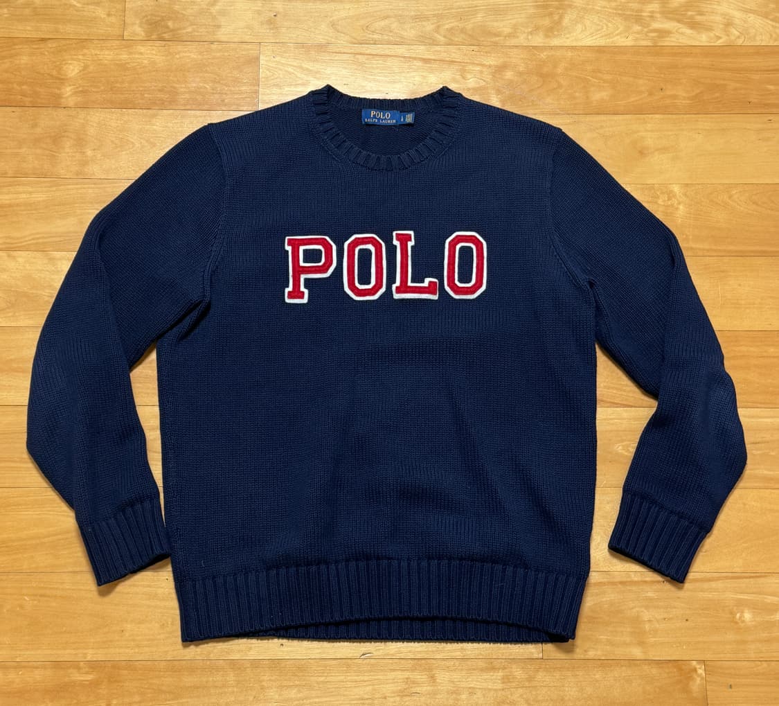 폴로 랄프로렌 로고 니트 스웨터 L 상품이미지1