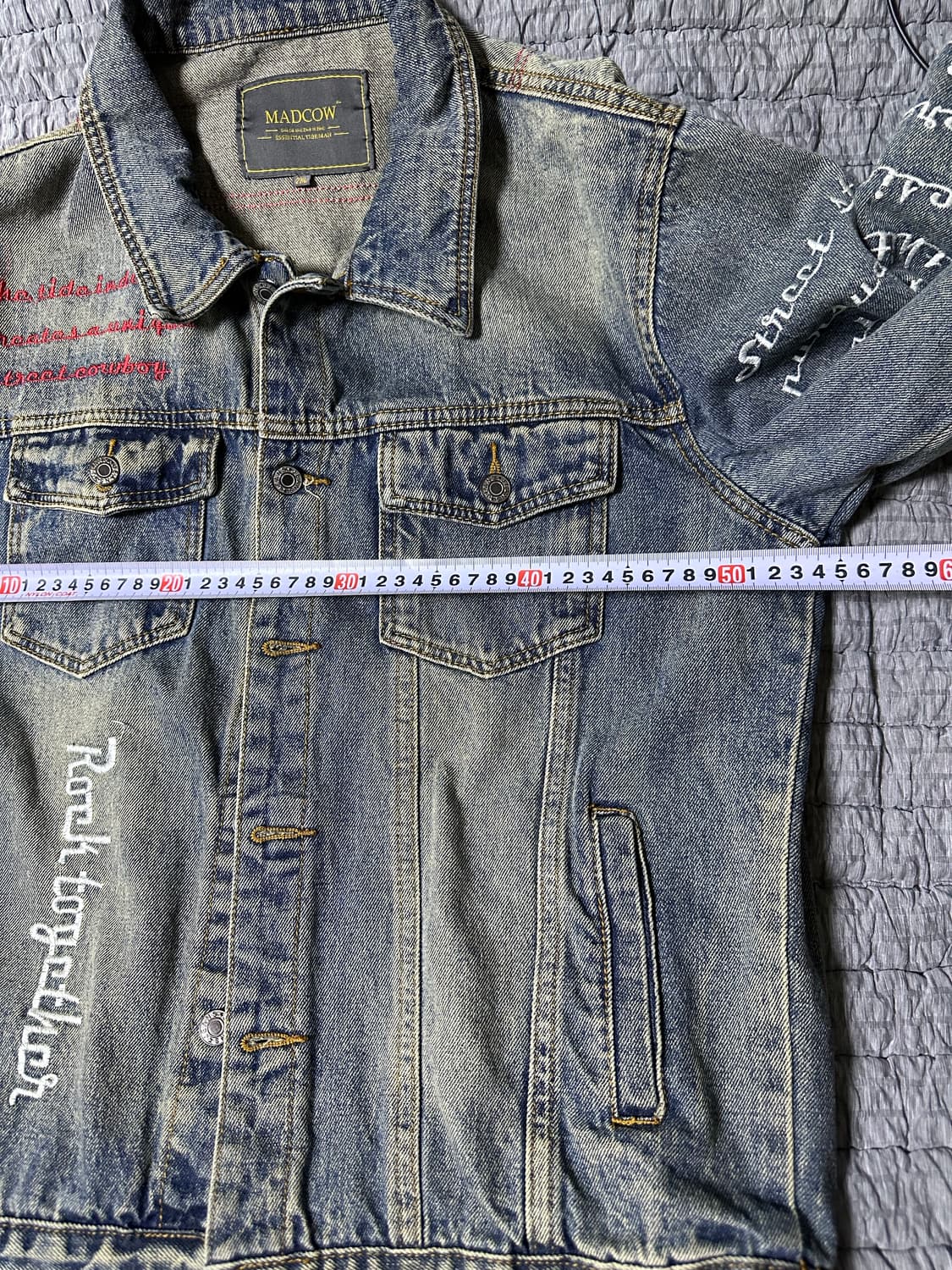 MADCOW 프린팅 데님 자켓 2XL 상품이미지6