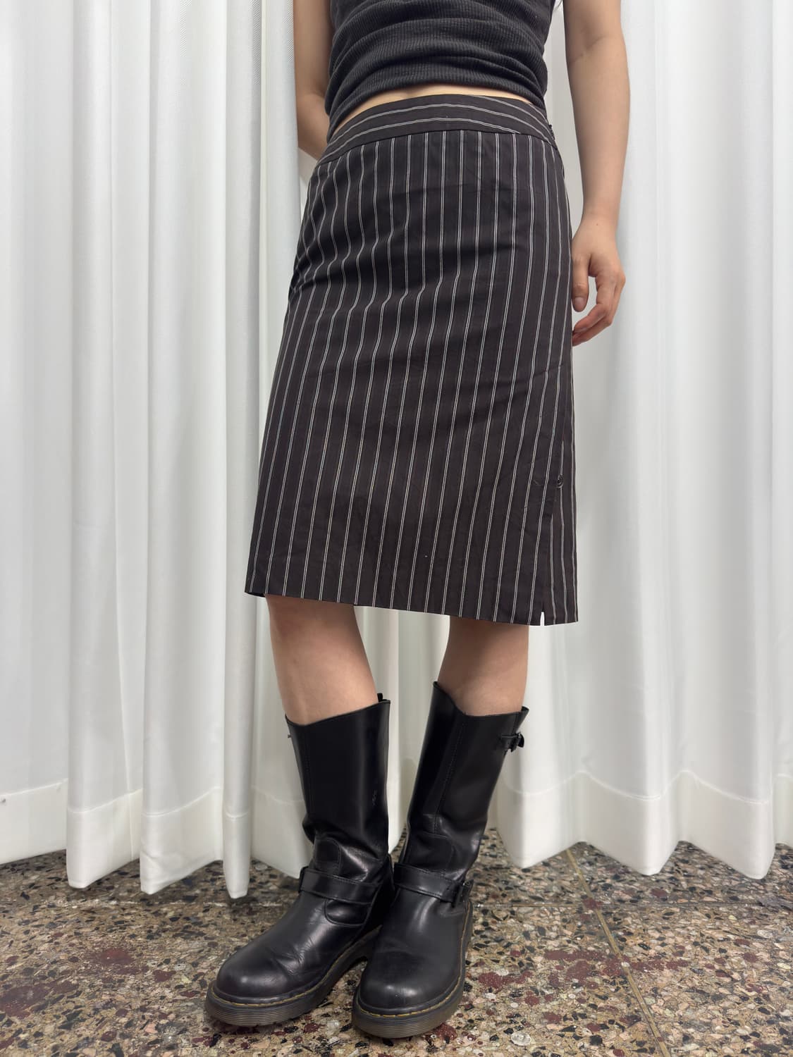 stripe midi skirt 상품이미지1