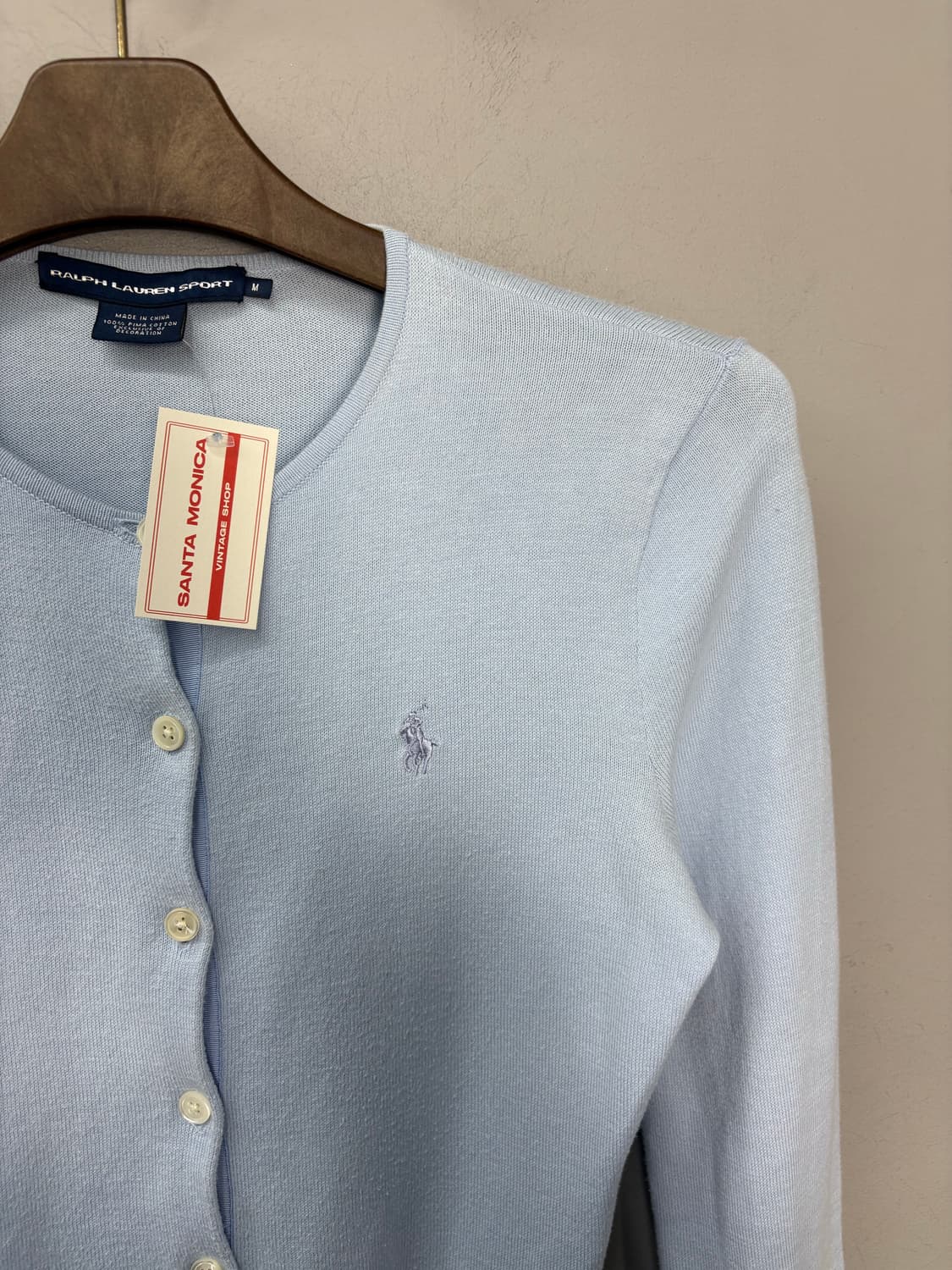 폴로랄프로렌 스포츠 파우더블루 피마코튼 블렌드가디건 A2450 상품이미지3